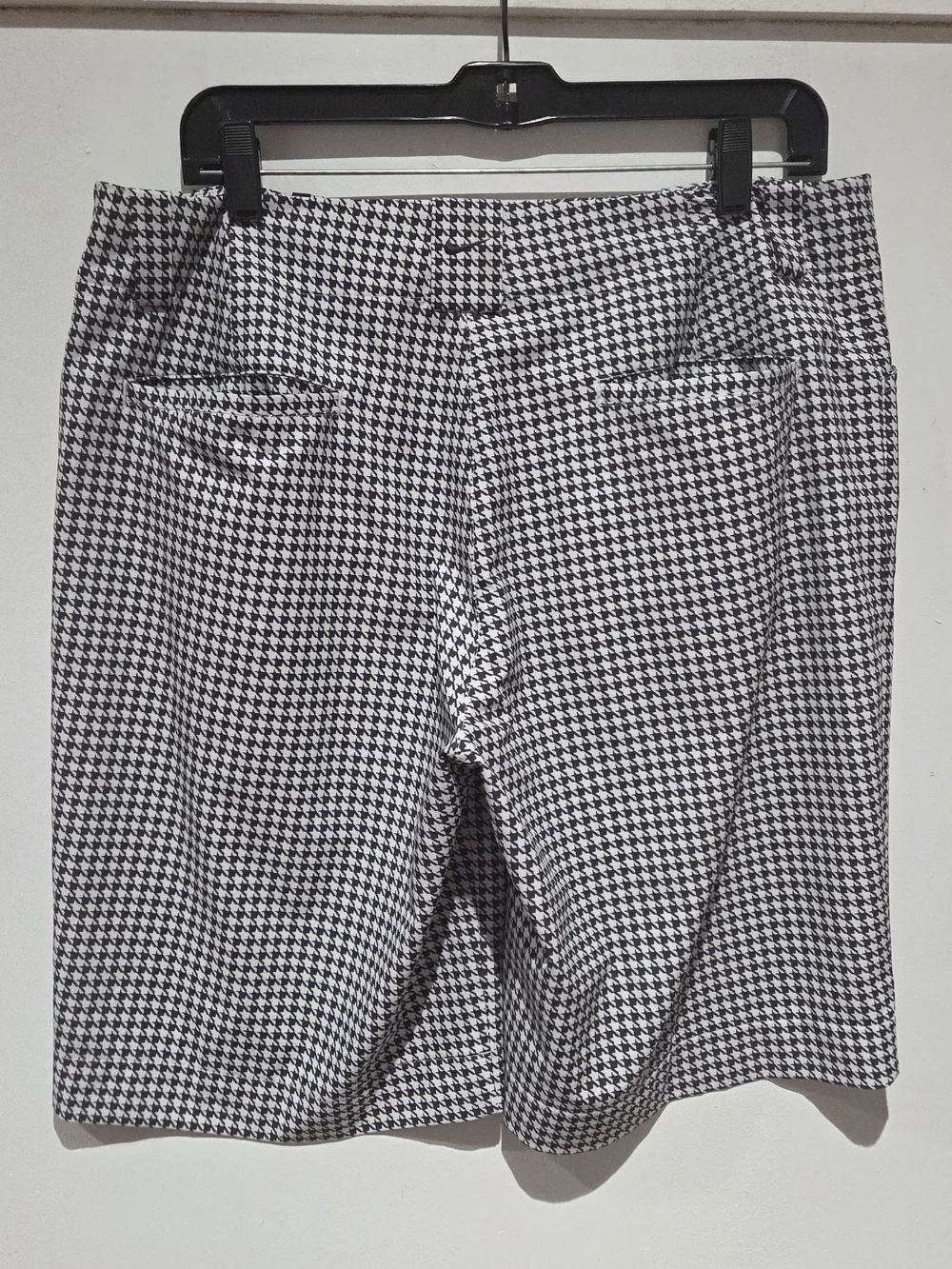 Nike Black & White Houndstooth Bermuda Shorts